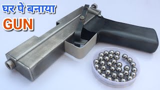 घर पे बनाया Gun  How to make gun at home  Homemade gun [upl. by Annavaj]