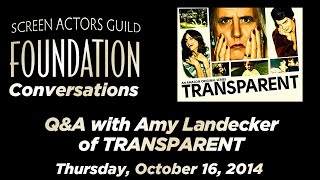 Conversations with Amy Landecker of TRANSPARENT [upl. by Yragerg]