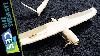 Yuneec Introduces FixedWing Firebird FPV Drone at CES 2018 [upl. by Neslund702]