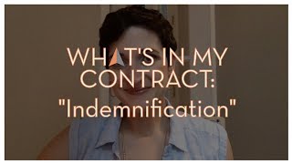 Whats In My Contract Indemnification  Minute Law  Spear IP [upl. by Essyle]