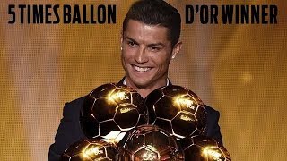 Cristiano Ronaldo  All Ballon dOr Awards 2008 2013 2014 2016 2017 [upl. by Lubbock]