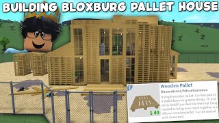 BUILDING A BLOXBURG HOUSE WITH THE NEW TRASH UPDATE PALLETS [upl. by Etnoval503]