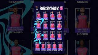 CPL Draft Barbados Royals squad 2024  BR 2024 players list  CPL 2024 Barbados full squad  cpl [upl. by Allebara709]