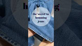 How to hem denim Avoid bulky seams [upl. by Anileuqcaj]