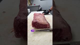 Cutting Australian Wagyu Striploin Perfection silverfoxbutcher [upl. by Clift]