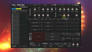 TAL DRUM  Record Sample FX Mod Matrix [upl. by Nosecyrb]