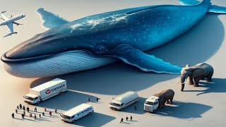 Blue Whale Size Comparison Sea monsters Size comparison 3d [upl. by Timmi692]