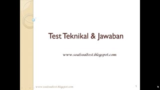 Tes Teknikal [upl. by Ayahs]