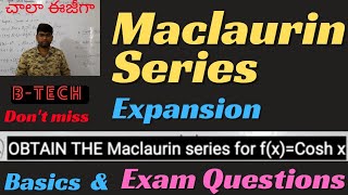 Maclaurin series BTECHMaclaurin series for fxcosh x btechmaths btech Maclaurin [upl. by Lauro]