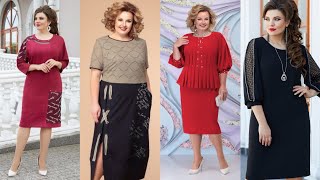 TOP 50 BEST NEW ATTRACTIVE AMAZING PLUS SIZE OUTFITSSTYLISH DRESS DESIGN AND IDEAS [upl. by Nimzaj51]