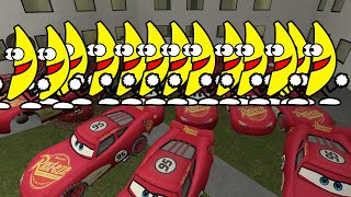 Banana family vs too much lightning mcqueen nextbot gmod [upl. by Crystal]