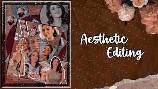 Aesthetic editing tutorial for fanpages  Hiti’s creation  🤍🍂 [upl. by Edaj]