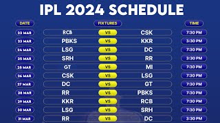 IPL 2024 Schedule  IPL 2024 Phase 1 Schedule  IPL 2024 Kab Chalu Hoga  IPL 2024 Start Date [upl. by Socram73]