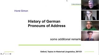 Topics in Historical Linguistics 2 Forms of Address with Special Guest Horst Simon Berlin [upl. by Keil551]