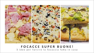 3 Idee gustose per farcire la focaccia fatta in casa [upl. by Noiramaj]