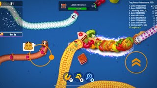 Worms zone very faster killer snake top 10 gaming player games wormszone snakefight [upl. by Salocin]