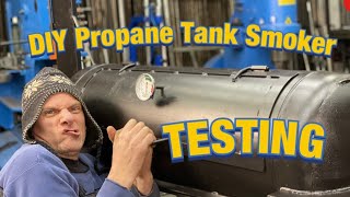 TESTING The DIY Propane Tank Offset Smoker [upl. by Hpejsoj851]