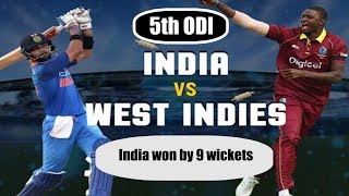 Ind vs Wi 5th ODI highlights  India Vs West indies [upl. by Eramat478]