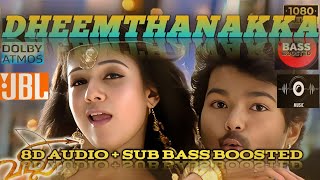 DHEEMTHANAKKA SONG FOR 8D AUDIO WITH SUB BASS BOOSTEDJBLVILLUEXTREME BASS BOOSTEDVIJAY [upl. by Necila]