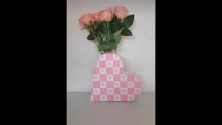 heart shape flowers vase trending art music diy shortvideo viralshort artmusic viralshort [upl. by Nitsirt]