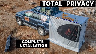 JAMES BAROUD AWNING  SIDE WALLS  Installation Review amp Setup Part 2 [upl. by Yerfdog]