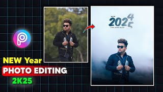 2025 New Year Photo Editing  new year photo editing in PicsArt [upl. by Alleuqram]