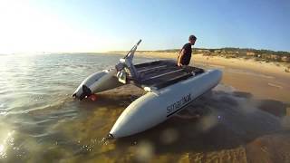 SMARTKAT CATAMARAN WITH ELECTRIC OUTBOARD ENGINE [upl. by Baudin]