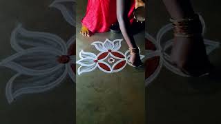 குட்டி கோலம் rangoli design Kolam trending latestshorts viralvideoshortsfeedytshorts [upl. by Phyl]