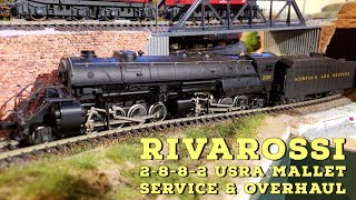 1970s Rivarossi 2 8 8 2 USRA Mallet service and overhaul [upl. by Leighton604]