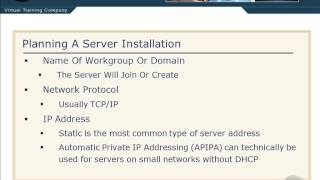 11 Planning a Server Installation [upl. by Nyrb]