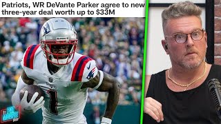 Patriots Sign WR DeVonte Parker To 3 Year 33 Million Deal While Still In DHop Running  Pat McAfee [upl. by Lerad]