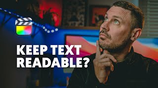 How to keep text over video readable and legible in Final Cut Pro [upl. by Nebe]