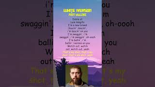 Post Malone  White Iverson Lyrics shorts [upl. by Gus]