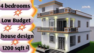 4 bedrooms house plan। 4 bhk house plan। modern village house design [upl. by Laverna]