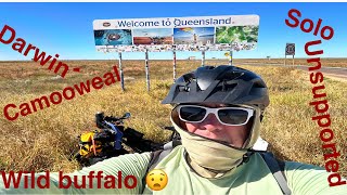 Circumnavigating Australia 15 Cycling from Darwin to Camooweal Solo Unsupported for the blackdog [upl. by Amadeo]