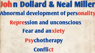 Dollard amp Miller Stimulusresponse theory of personality part 2 [upl. by Oemor]