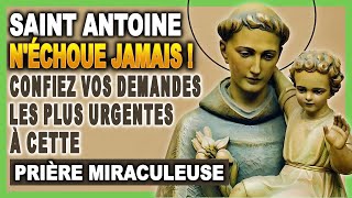 🛑 Prière PUISSANTE à SAINT ANTOINE pour OBTENIR un MIRACLE URGENT 🙌⭐ [upl. by Deloria]