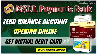 NSDL Payment Bank Zero Balance Account Opening Online  NSDL Payments Bank  Bank Account Online [upl. by Varney346]