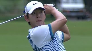 SeungYul Nohs beautiful approach sets up tap in birdie a [upl. by Eilrahs]