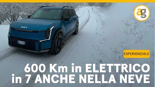 600Km in ELETTRICO anche NELLA NEVE in 7 Test Kia EV9 [upl. by Akimal]