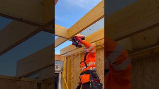 Day 2 garage conversion amp micro home extension 🏡🔨 construction carpenter milwaukeetools [upl. by Morville678]