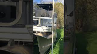 Dig in shallow water anchor installed on Angler Qwest Pontoon pleasesubscribe fishing shorts [upl. by Nnaillek]