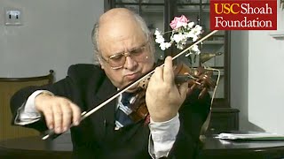 Songs From The Holocaust  Played By Violinist Jewish Survivor Edward Polidi  USC Shoah Foundation [upl. by Artim]