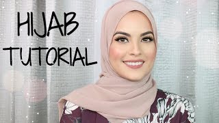 EASY CHIFFON HIJAB TUTORIAL  Omaya Zein [upl. by Lewes]