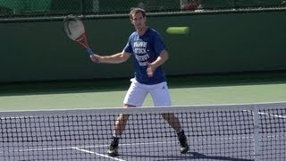 Andy Murray Volleys from Front Perspective  Forehand Backhand  BNP Paribas 2013 [upl. by Aneris426]