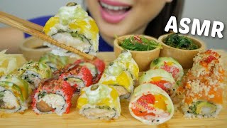 BEST SUSHI ROLL of 2022  Mango Paradise Aburi Tobiko Red Dragon and Caterpillar Roll  NE [upl. by Raquela]