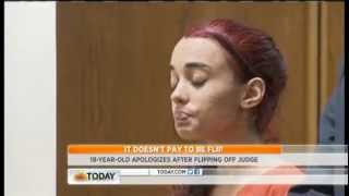 Teen Who Flipped Off Judge Apologizes Tearful Apology Avoids Jail Term [upl. by Nhepets]