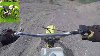 sand hill climb 200cc dirt bike vs 500cc cruiser [upl. by Yadsendew]