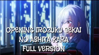 Irozuku Sekai No Ashita Kara Opening FULL VERSION 「Asayake wa End Roll no Youni」by Haruka to Miyuki [upl. by Denise]