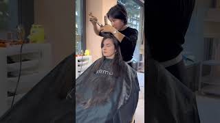 Long bangs haircut 💇‍♀️ Beautiful hairstyles transformation hairstyle bobstyle bobcut haircut [upl. by Therese762]